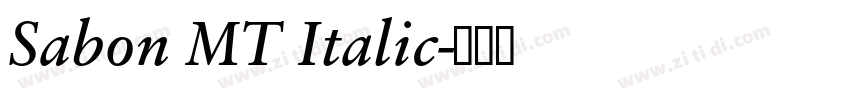 Sabon MT Italic字体转换